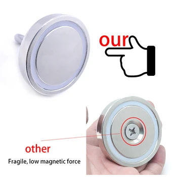 Super Stiprus Magnetas Puodą Žvejybos Magnetai Gelbėjimo Žvejybos Kablys Magnetai Imanes Stipriausia Nuolatinis Galingų Magnetinių