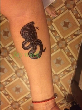 Laikina Tatuiruotė Lipdukas 10.5*6cm mados Kobra snake tatuiruotės vyrų tatto lipdukai 