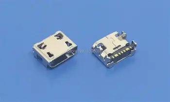 10vnt Mini micro USB Jungtis Įkrovimo lizdas Maitinimo Lizdas 7pin DIP4 ne garbanoti Samsung USB Micro USB Lizdas,