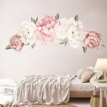 3d Vivid gėlių gėlių drugelis sienų lipdukai kambarį, miegamąjį, TV Foną, sienų lipdukai sienų menų namuose miegamojo puošimas