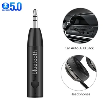 Bluetooth 5.0 Belaidžių Muzikos Garso Imtuvas 3.5 mm Lizdas Aux-Imtuvas, Adapteris, Stereo 