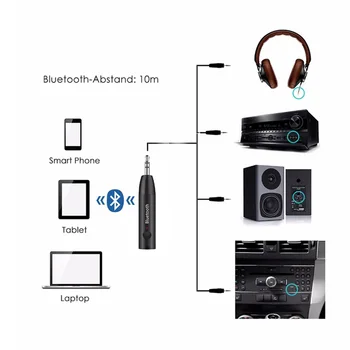 Bluetooth 5.0 Belaidžių Muzikos Garso Imtuvas 3.5 mm Lizdas Aux-Imtuvas, Adapteris, Stereo 