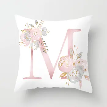 Namų Dekoro Rožinė Laišką Pagalvėlė Padengti Rožių Gėlių Mesti Pagalvę už sofos Viduržemio jūros regiono stiliaus pagalvės užvalkalą Motinos Diena