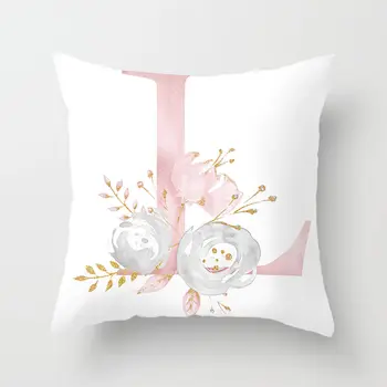 Namų Dekoro Rožinė Laišką Pagalvėlė Padengti Rožių Gėlių Mesti Pagalvę už sofos Viduržemio jūros regiono stiliaus pagalvės užvalkalą Motinos Diena
