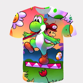 2020 Vėliau kaip Harajuku Klasikiniai žaidimai, Mario vaikų Berniukų ir mergaičių marškinėliai Super Smash Bros 3D t-shirt hip-hop marškinėlius streetwear
