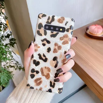 Fritillaria leopard grūdų, Telefono dėklas, Skirtas Samsung S20 S8 S9 S10 plius Case For Samsung Note 8 9 pastaba atkreipkite dėmesį, 10 P Minkštas Galinį Dangtelį