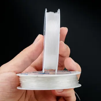 0.4-1mm Ruožas Elastinga Crystal Line Skaidrus Duobute Virvę Styginių Laidą/Sriegis 