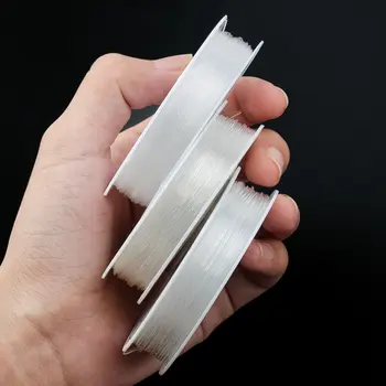 0.4-1mm Ruožas Elastinga Crystal Line Skaidrus Duobute Virvę Styginių Laidą/Sriegis 