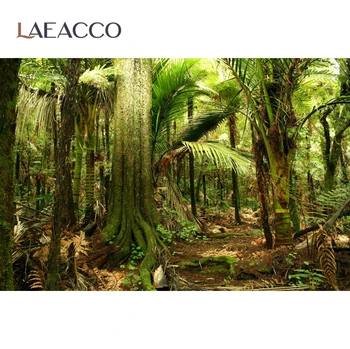 Laeacco Miško Backdrops Žalios Džiunglės Medis, Žolė Paslaptis Būdu Šalies Gamtos Požiūriu Fotografijos Backdrops Photocall Foto Studija