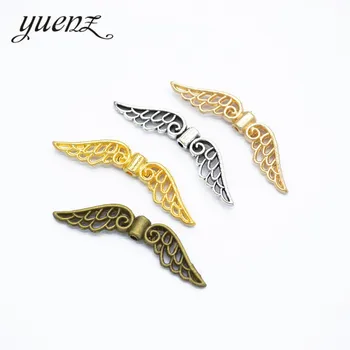 YuenZ 25pcs 5 spalva Antikvariniai sidabro Padengtą Pakabukai sparno skylutę karoliukai Pakabukai Papuošalai Priėmimo 
