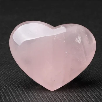 Brangakmenių Natūralus Rožių Kvarco Kristalai Meilės Reljefiniai Gražus Širdies Formos Akmens Meilės Gydymo Kristalas Brangakmenio 2020 Produktus