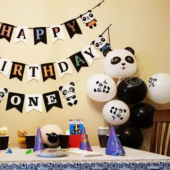 Animacinių filmų Panda Folija Balionai Animacinių filmų Gyvūnų ballon Panda Balionas Gimtadienio Apdailos Globos Vaikas Žaislą helio babyshow supplie