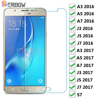 9H Apsauginis Stiklas Samsung Galaxy j3 skyrius J5 J7 2016 2017 Ekrano Grūdintas Stiklas Samsung A7 A5 A3 2016 2017 S7 apsauginės Plėvelės