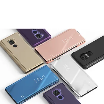 Už Xiaomi POCO X3 NFC Mi Ultra 10 Telefono dėklas Prabangus Veidrodis, Flip Odinis Telefono dėklas, skirtas Xiaomi Mi 10T Pro Mažai M3 Padengti Coque