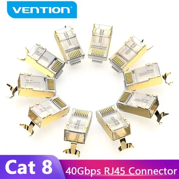 Paj RJ45 Jungtis Cat8 RJ45 8P8C Modulinės Ethernet Kabelis Cat 8 FTP Vadovas Aukso Padengtą Kištukas RJ45 Tinklo Fiksavimo Connerctor Cat8