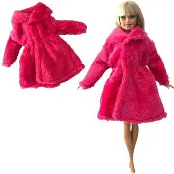 NK 1 Vnt Princesė Lėlės Kailis Suknelė Kilnus Šalis Suknelė Barbie Lėlės Mados Dizaino Aprangą-Geriausia Dovana Mergaitė 