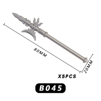 Viduramžių laikų karinių ginklų kardas, ietis Pistoletas Kareivis 4cm mini lėlės SS statybos blokų, plytų, žaislai vaikams