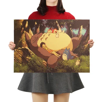 KAKLARAIŠTIS LER Hayao Miyazaki Anime Filmo Plakatas Animacinių filmų Ar Retro Nostalgija Kraftpopieris Plakatas Kavinė Baras Plakatas Retro Sienos Lipdukas
