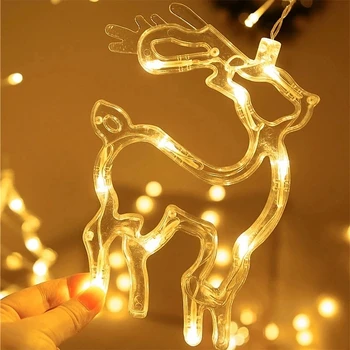 Kalėdinė Girlianda LED Užuolaidų Lemputės 220V Lauko/Patalpų Star Varpai Elnių Kalėdų Dekoracija Namuose Festivalis Pasakos Styginių Šviesos