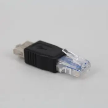 USB į RJ45 Tinklo Kabelio Adapteris RJ45 USB Vyrų ir Moterų Adapteris Ethernet Maršrutizatorius kištukinis Adapteris, Priedai Lan Tinklo Sąsaja