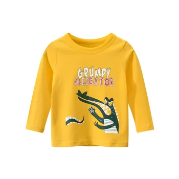 Vaikams Drabužius T marškinėliai Spausdinti Mergaitės Berniukai Medvilnės Vaikų Krokodilas Kūdikių Bamblys Viršūnes Animacinių filmų Full ilgomis Rankovėmis Drabužius