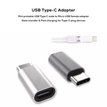 SUPTEC 10 Pak, USB Adapteris, USB C Tipo Male Micro USB Moterų OTG Adapterio Tipas-C Keitiklio Jungtį, skirtą 