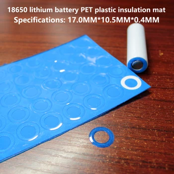 100vnt/daug 18650 ličio baterija PET plastiko teigiamas izoliacijos tarpinė ličio baterija originalus tuščiaviduriai izoliacija padas
