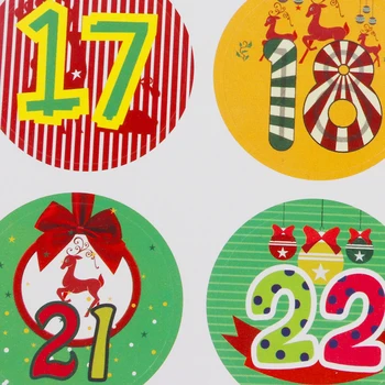 Kalėdinis Advento Kalendorius 1-24 Numeriai, Lipdukai Kalėdų Kalendorių, Popierius, Lipdukas Navidad Kerst Dekoracija Namuose Gimdymo Tiekimo