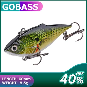 GOBASS 6cm 8.5 g VIB Žvejybos Masalas Ritmais Žiemos Bass Fishing Tackle 