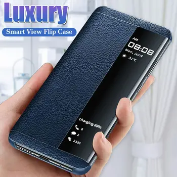 Flip Case For Samsung Galaxy A70 A10 A20 A30 A40 A50 Smart Langą Odinis dėklas Dangtelį Sansung sumsung 70 50 10 Fundas Coque