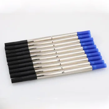 10vnt Mėlynos ARBA Juodos spalvos METALINIS TUŠINUKAS Geros Kokybės 0,7 mm Rollerball Pen Pildymas