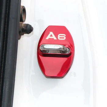4pcs Automobilių Nerūdijančio plieno Durų Užraktas Apsaugos Dangtelį auto tinka Audi A1 A3 A4 A5 A6 A7 A8 Q3 Q5 Q7 S8, TT automobilių reikmenys
