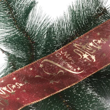200cm Kalėdų Eglutės papuošalus Juostelės Star Spausdinti Organza Kalėdos, Lankas, Kaspinas 