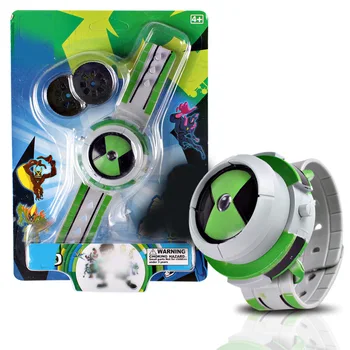 Karšto Pardavimo Žaislas BEN Vaikams Žiūrėti Omnitrix Žaislai Vaikams Projektorius Studentų Laikrodžiai Projektorius Kalėdų Gimtadienio Dovanos Bening 10