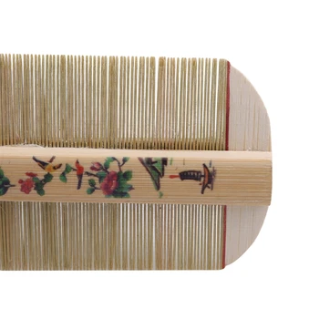 Tradicinis Kinų Bambukas Utėlių Rankų Darbo Šukos Tankios Šukos Rose Pašalinti Niežulys Grandymo Galvos Blusų Cootie Šukos