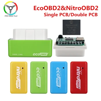 15% Degalų Sutaupyti EcoOBD2 Nitro obd2 už Benzine Benzinas Benzinas Automobiliai Ekologinio OBD Dyzelinas Nitro OBD2 Chip Tuning Box 