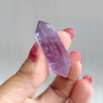 Dropshipping natūralių kristalų akmuo ametistas Violetinė octahedral kristalų skiltyje kvarco Šešiakampe Chakra Gydymo Taško Švytuoklės