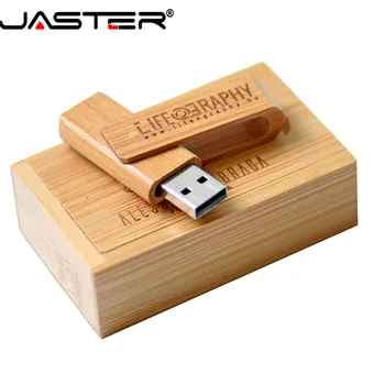 JASTER Logotipą Flash Drive, Medienos Pen Ratai Dovanų Usb 2.0 4GB iki 64GB Stick Realias galimybes Disko Raktas nemokamai logotipą