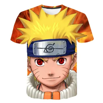 Naruto T-shirt vasaros No. 3 Harajuku kietas vieną seksualus vaikų drabužių Japonų animacijos T-shirt spausdinimas Street
