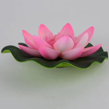 1Pcs Plaukiojančiųjų Dirbtinių Lotus Ornamentu už Akvariumo Žuvų Bakas Tvenkinio Vandens lelija Lotus Dirbtinės Gėlės Namų Puošybai