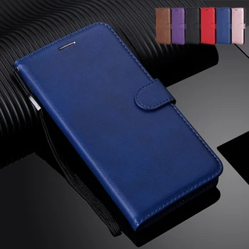 Vientisos Spalvos Piniginė Flip Case For Huawei Honor 10 Lite 9X 30 Pro P20 Lite P10 P8 mini P9 Mate 30 10 20 Nova 3i Telefono Dangtelį Krepšiai