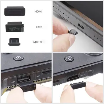 3Pcs/Set Silikono Dulkių Kištukas DJI Smart Controller HDMI/USB/Tipas-C Sąsaja Dulkių Kištuko Dangtelis DJI Mavic 2 Priedai
