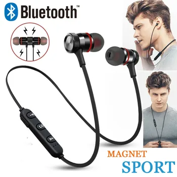 Bluetooth 5.0 Ausinės Sporto Neckband Magnetinio Belaidė Laisvų Rankų Įranga Stereo Ausinių Muzikos Metalo Ausines Su Mic Visus Telefonus