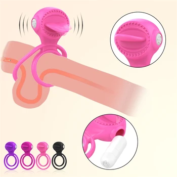 Liežuvio Vibratoriai Atidėti Ejakuliacija Lyžis Klitorį Stimuliuoja Vyrų Skaistybės Prietaiso G Spot Sekso Žaislai Moteris Suaugusiųjų Produktas