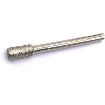 5VNT Diamond Padengtas Cilindro Burr 4mm Pjūklą Drožtukas Akmens Failą grandininių Pjūklų Galandimo Drožyba Šlifavimo Įrankiai