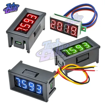 Mini Digital Voltmeter 0.36 3 colių vielos 4 Bitų Tikslumo voltmetras LED Panel Testeriai Electromobile Motociklo Automobilių DC 0V-1