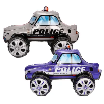1Set 4D Lenktynių Automobilių Folija Balionas VISUREIGIS Policijos Automobilį Ballon Realus Automobilio Modelį Serijos Gimtadienio Dekoracijos Vaikams, Žaislas, Baby Shower