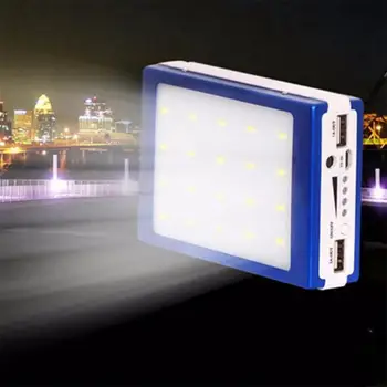 LANDFOX 2019 m. Saulės Energijos Telefono Įkroviklį, LED, Nešiojamieji Dual USB Power Bank Žibintuvėlis Išorės Baterijos Kroviklis 