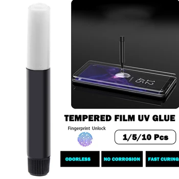 UV Grūdinto Stiklo Klijai Screen Protector Visi Mobiliojo ryšio Telefoną, Klijų 3D Lenktas Grūdintas Klijai Krašto Pilnas draudimas Stiklo Klijai