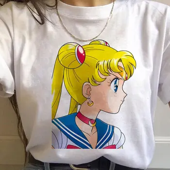 Moterų Marškinėlius Sailor Moon Anime Graphic marškinėliai 